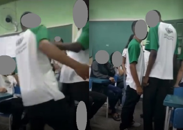 Vídeo de agressão em sala de aula revolta leitores. Imagens SERIAM na Escola de Linhares, MAS DIRETOR ESCLARECE QUE NÃO FOI