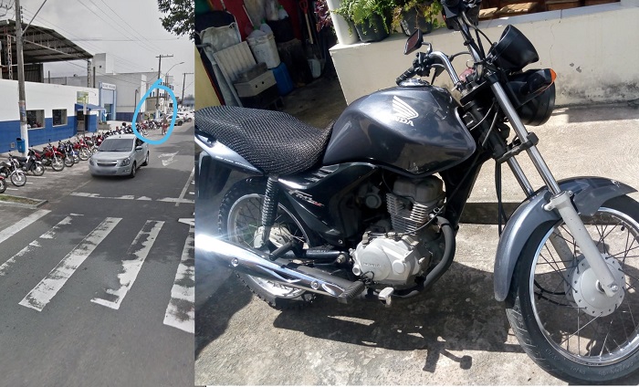 Centro de Linhares: Moto furtada em frente ao local de trabalho da vítima
