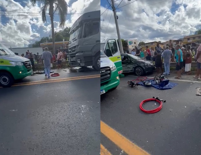 BR-101: Acidente deixa feridos no Trevo de João Neiva