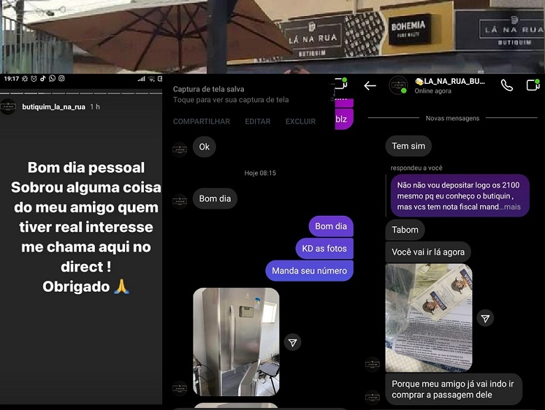 Outra conta hackeada: Golpista anuncia e vende produtos em nome de bar de Linhares