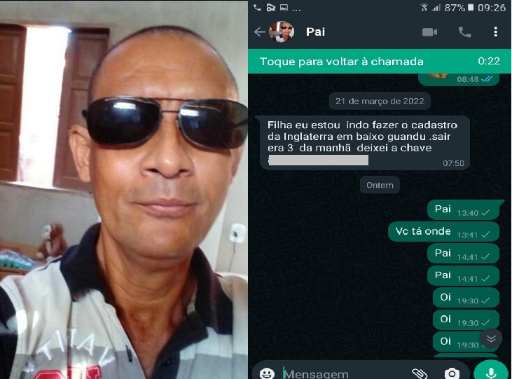 Desespero: Família procura por linharense que sumiu dizendo que iria para Baixo Guandu