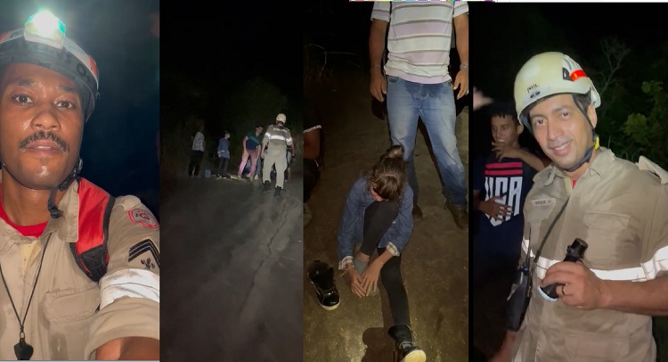 Estado: Gosta de trilha? Grupo se perde e Bombeiros entram em ação. Veja o momento do resgate