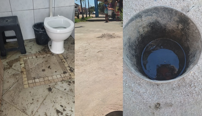 Fossas transbordam e banheiros são lacrados no Pontal do Ipiranga