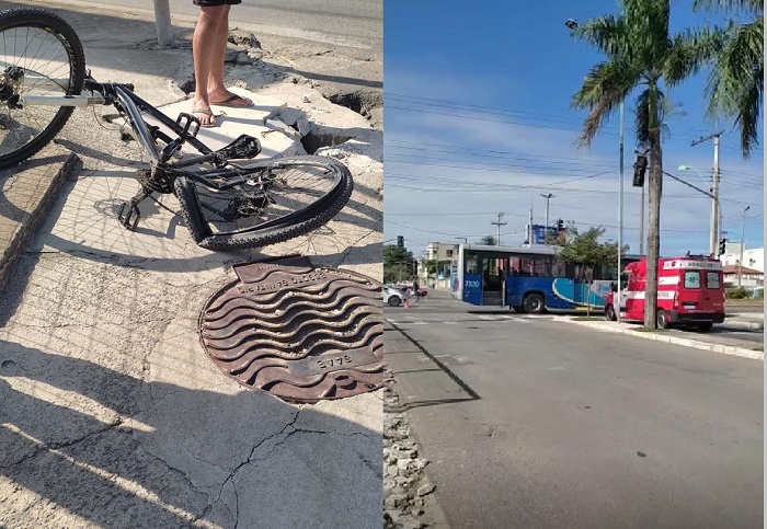 BR-101: Ciclista colide com pneu, cai sob ônibus e morre, em Linhares