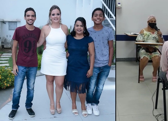 Professora Val: Venceu o câncer de mama e filhos emocionam em homenagem no Dia das Mães