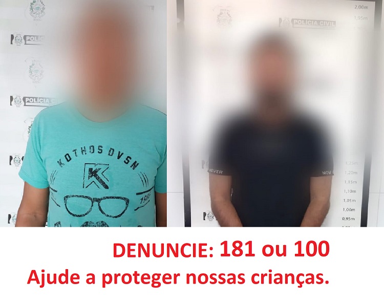 Dois homens presos por crime de estupr0 de vulnerável em Linhares. Um teria abusado da filha de 7 anos
