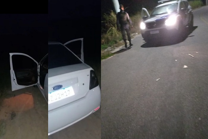 Carro tomado de motorista de aplicativo é encontrado perto de canavial em Linhares