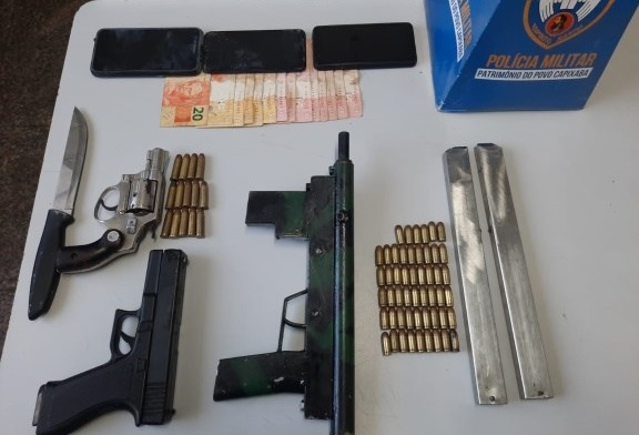 PM recupera veículo tomado em assalto e detém seis pessoas em Linhares