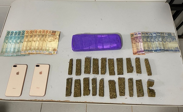 “Vendia pedaços por 100 Reais”, diz jovem preso com maconha no mesmo bairro do 12º Batalhão da PM