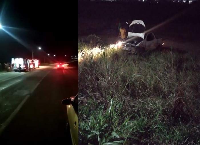 Strada capota e condutor morre na Estrada no Pontal
