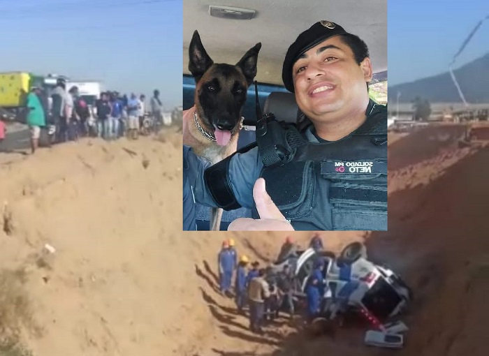 Morte de PM da K9 na Rotatória do Ó, na Serra, comove linharenses