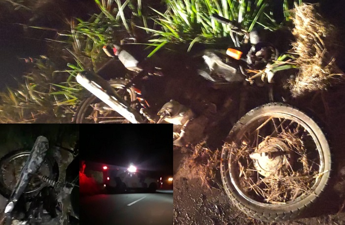 Motociclista morre em colisão frontal no interior de Linhares. Condutor do carro fugiu, mas...