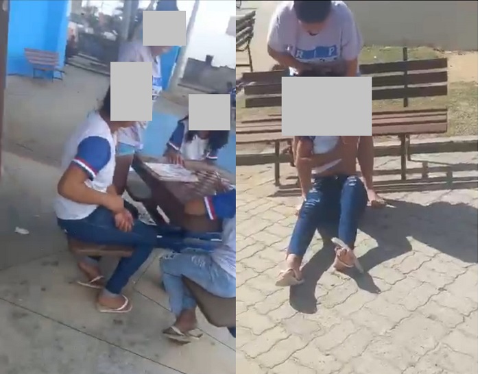Estudante é agredida e humilhada em praça na entrada de escola em Linhares