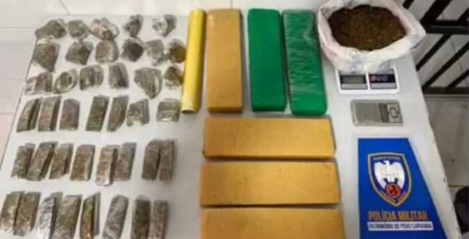 GA apreende 6kg de maconha no Araçá em cumprimento de mandado