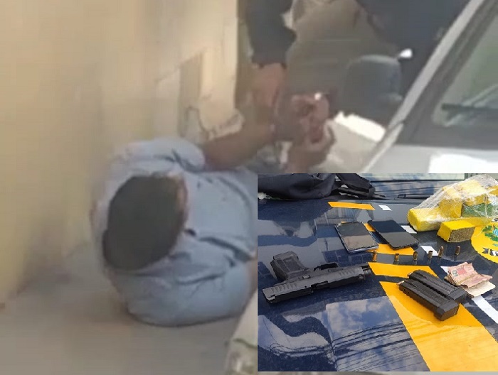 Perseguição e tiros: “Pelo amor de Deus!”. Suspeito grita em ação da PRF com apreensão de drogas, pistolas e carregadores