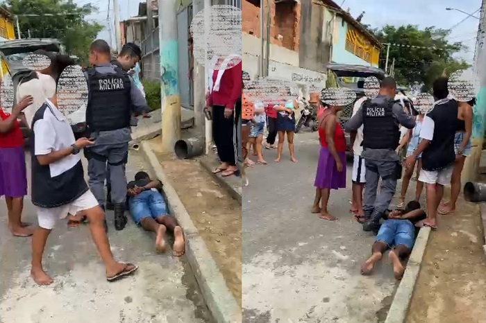 Ação policial chama a atenção no bairro Santa Cruz