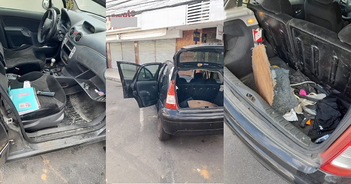 Carro é arrombado no Centro e Linhares. Sim, é outro caso