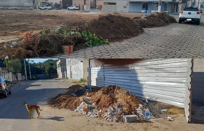 Leitora envia cenas de descarte irregular de entulhos em Linhares