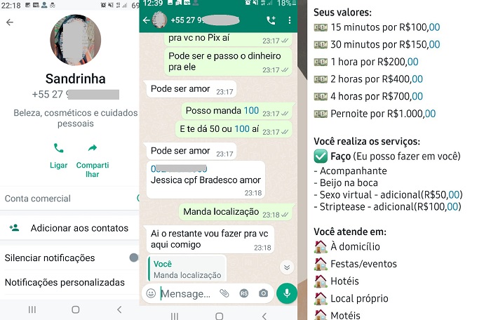 Homens caem no “golpe do programa” ao procurarem “garota” em Linhares