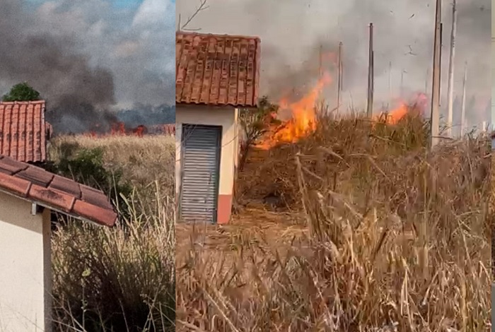 Fogo nas casinhas do Mata do Cacau, no Aviso. São 917 unidades esperando pelos moradores