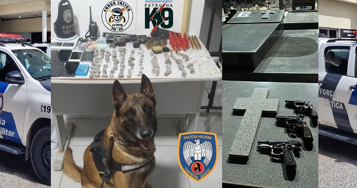 8 detidos pela Força Tática e k9 durante ação em Linhares. Parente de Negão da Junal na lista