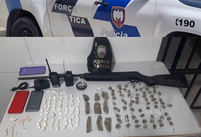 PM frustra baile funk, apreende drogas e até rádio comunicador em Linhares
