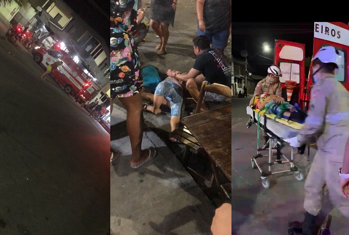 Dois feridos em acidente no Interlagos. Um dos veículos atingiu mesa de bar
