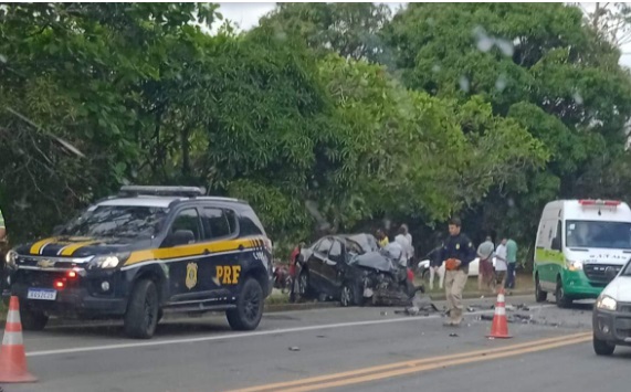 Um morto e três feridos em acidente na BR-101, em Guaraná, Aracruz