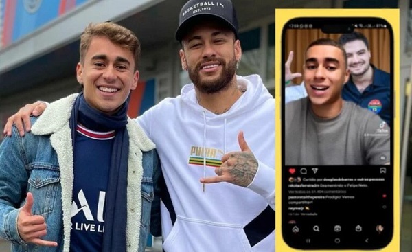 Nikolas Ferreira ganha apoio de Neymar contra Felipe Neto