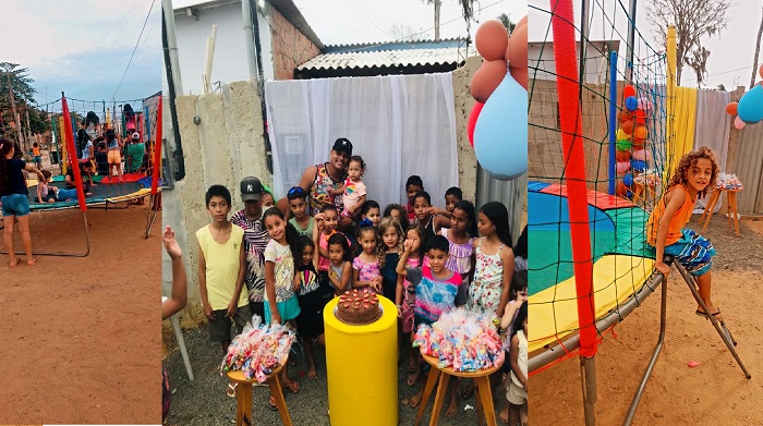 Crianças têm tarde recheada de alegria em comunidade carente de Linhares