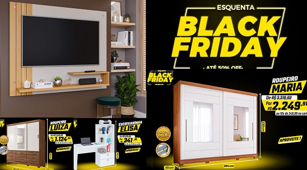 BLACK FRIDAY: Até 50% de desconto na compra de móveis esse mês