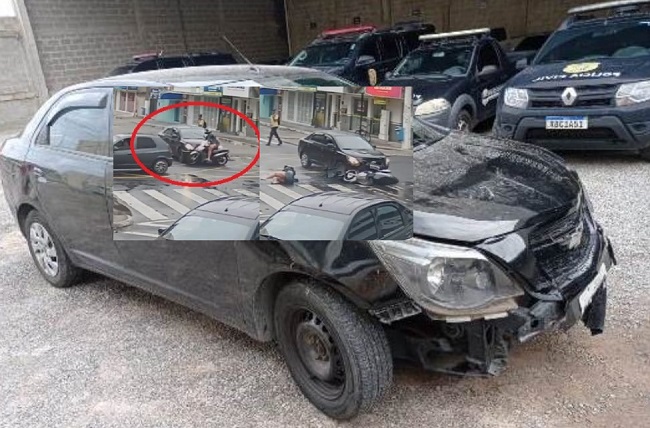 Motorista se apresenta: Cobalt causador de acidente em Linhares é destaque no pátio da 16ª Regional