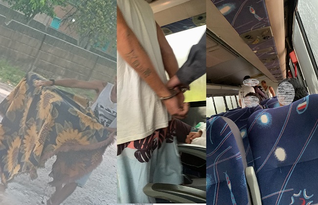 Homem é preso dentro de ônibus quando fugia com TV furtada em Regência