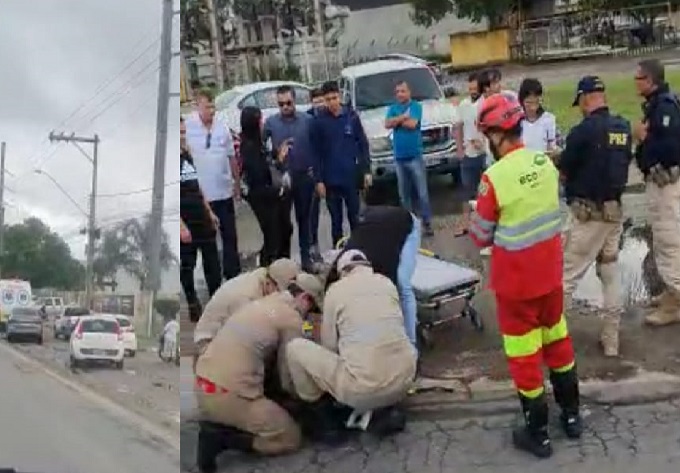 Mulher sai ferida de acidente na BR-101, Linhares