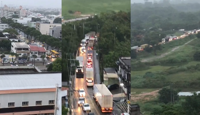 BR-101: Desvio provoca fila gigante 