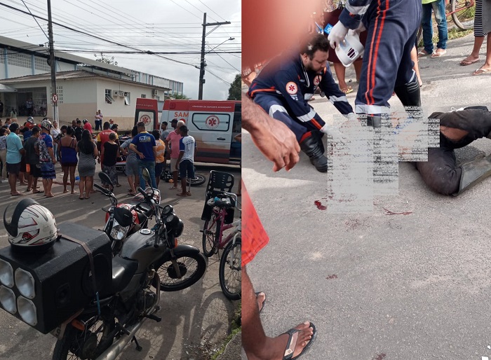 Motociclista gravemente ferido em acidente no Linhares V