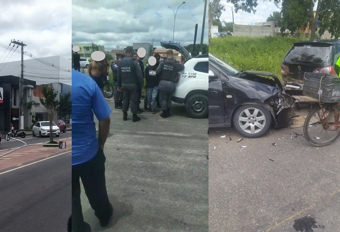 Cenas de cinema após após roubo de carro em Linhares. Menino de 12 anos é apreendido