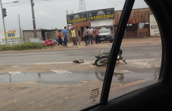 BR-101: Acidente (logo cedo) deixa motociclista ferido em Linhares