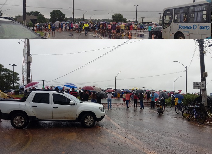Moradores fecham a BR-101 em Bebedouro, Linhares