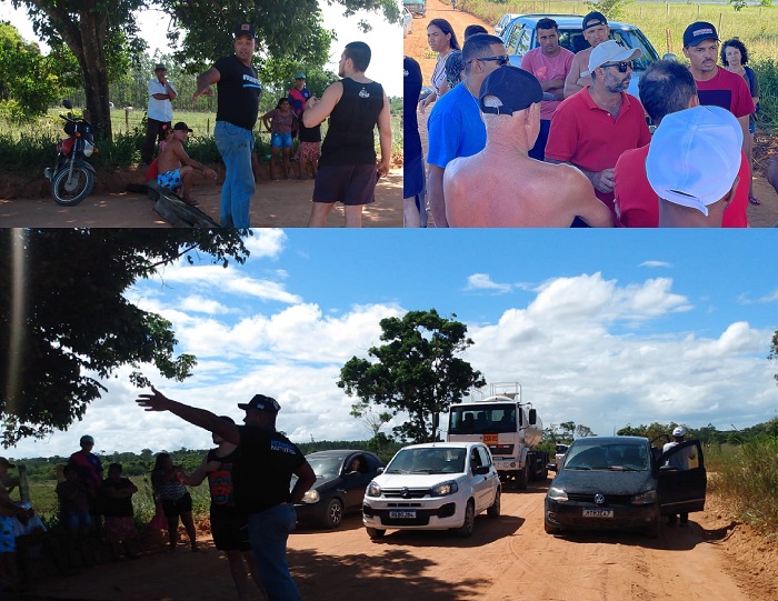 Protesto na Estrada de Regência na véspera do ano novo