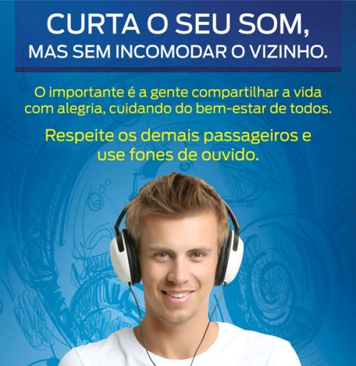 Barulho alheio: Joana Darc incentiva passageiros a usarem fones de ouvido