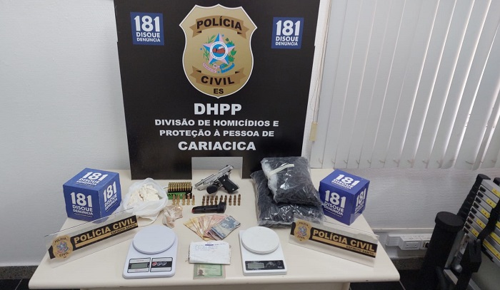 DHPP apreende arma, drogas e munições em Cariacica