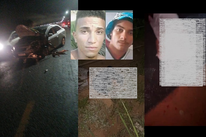Dois mortos e um gravemente ferido em acidente entre moto e carro na Estrada do Pontal
