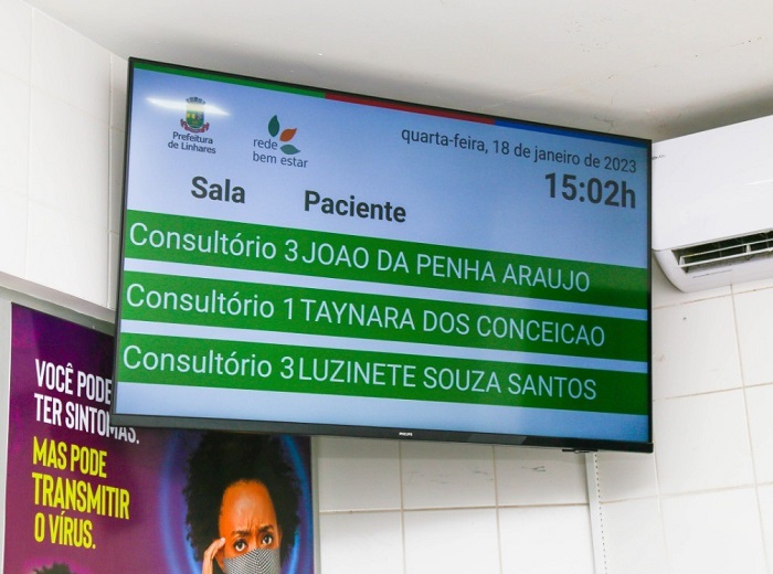 HGL: Painéis eletrônicos para chamada e controle de pacientes para consultas