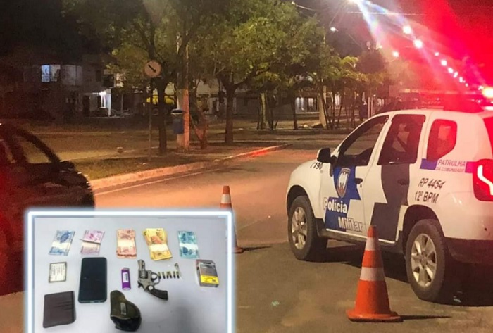 Arma de fogo, maconha e dinheiro apreendidos no Pontal do Ipiranga