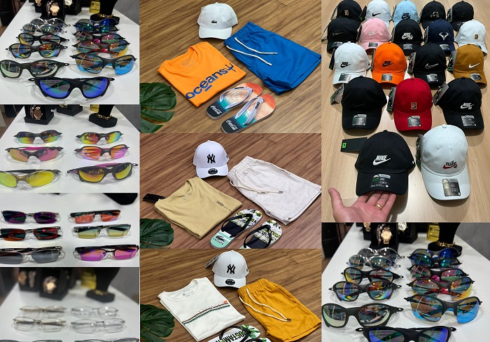 Kit do verão: 1 camisa + bermuda + boné + sandália = R$ 230. E tem mais na Meireles Modas