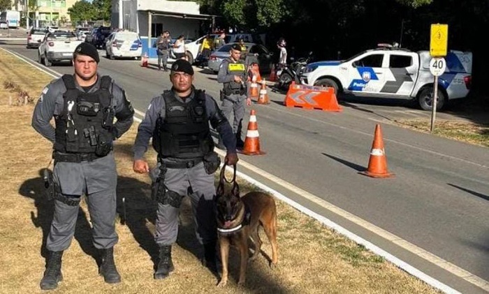 K9 da Força Tática chama a atenção no Pontal do Ipiranga