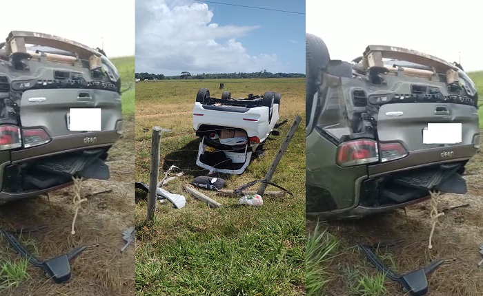 Capotamentos na Estrada do Pontal. Tem que ter cuidado, diz motorista