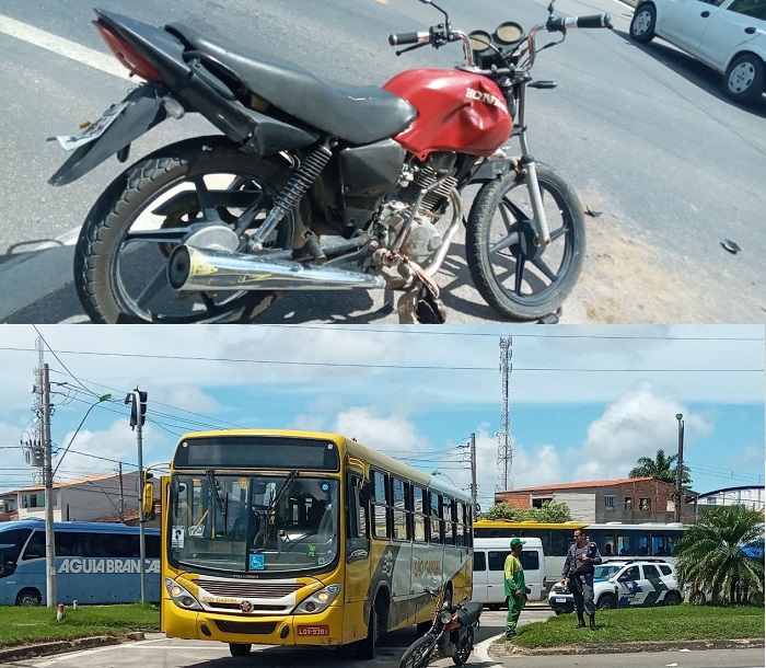 Menor com moto roubada sofre acidente na BR-101. PRF atuou na ocorrência
