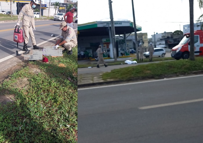 Idoso é atropelado e morre, na BR-101, Linhares